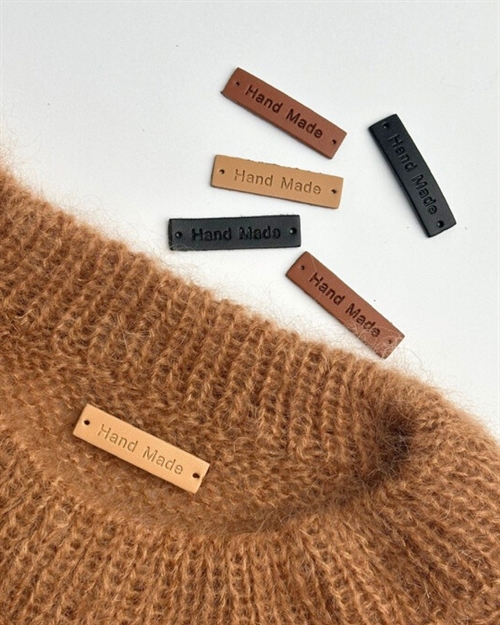 Labels i læder - 6 stk.